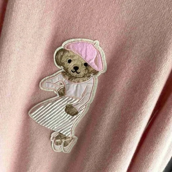 Polo Ralph Lauren Pink Bear Motif Sweater - Picture 3 of 5